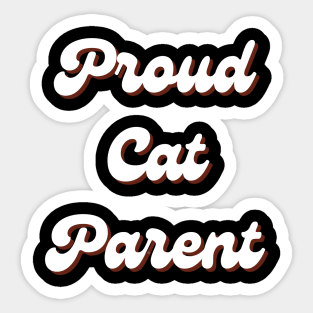 Cat Parent Retro Sticker